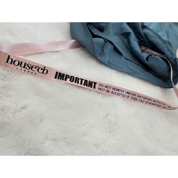 NWT HOUSE OF CB LONDON Size M Myrna Blue Charmaine Corset Dress MSRP $285 - Picture 13 of 15